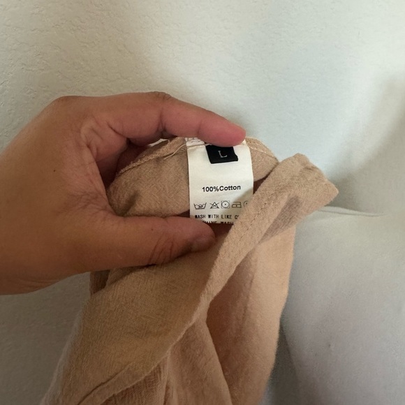 One-Shoulder mini Tan Dress - Picture 4 of 4